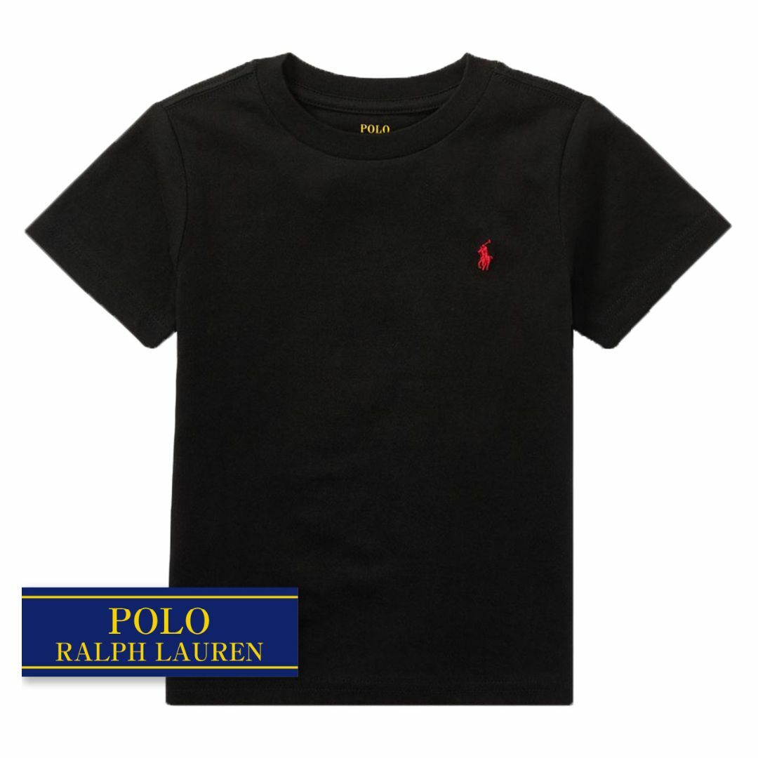 Ralph Lauren(ラルフローレン)の☆新品☆120 ラルフローレン 半袖コットンTシャツ ブラック 0176 キッズ/ベビー/マタニティのキッズ服男の子用(90cm~)(Tシャツ/カットソー)の商品写真