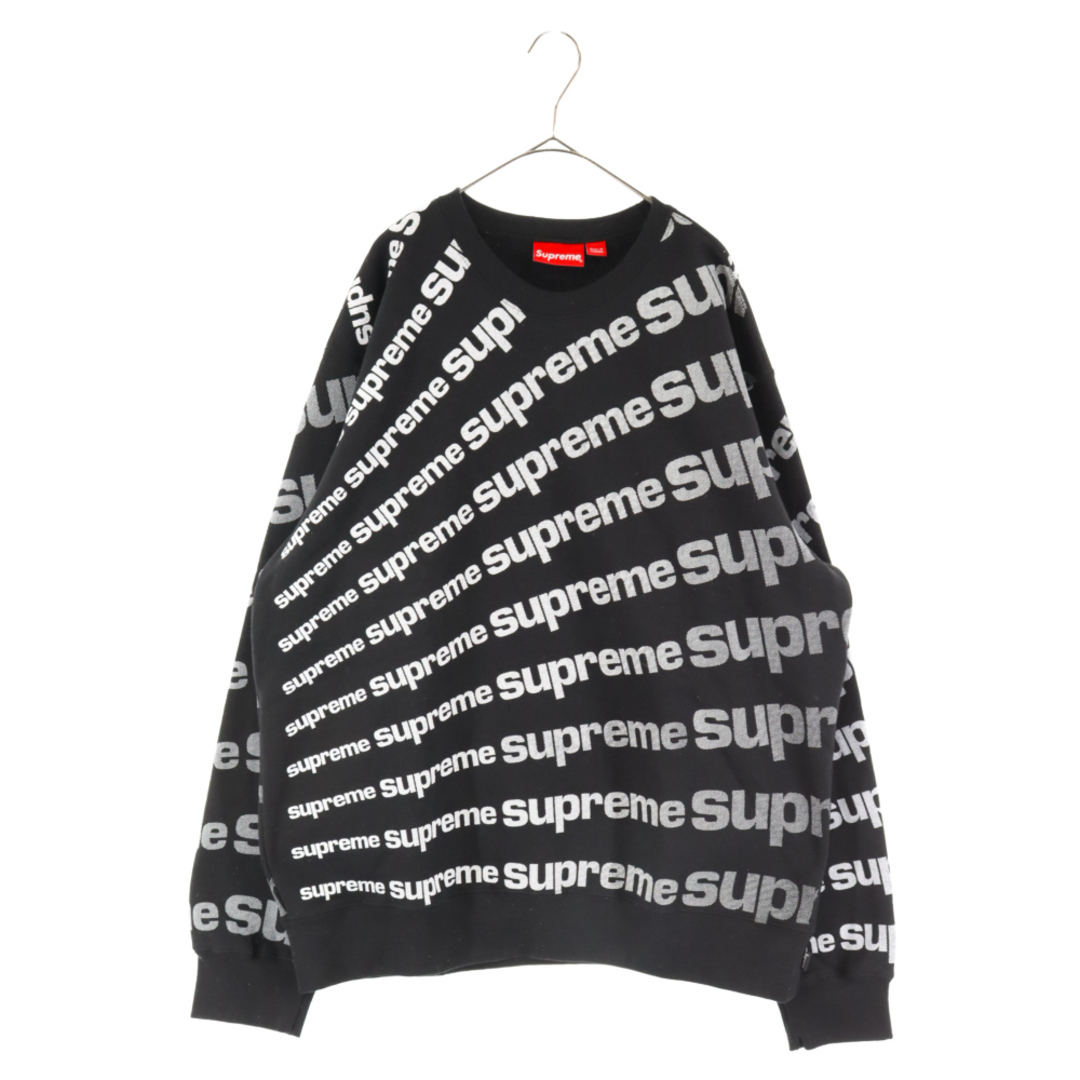 Supreme×Champion 2013AW Script Crewneck シュプリーム×チャンピオン スクリプトクルーネックスウェット トレーナー 総柄ロゴ グレー サイズL【221126】【-A】【me04】