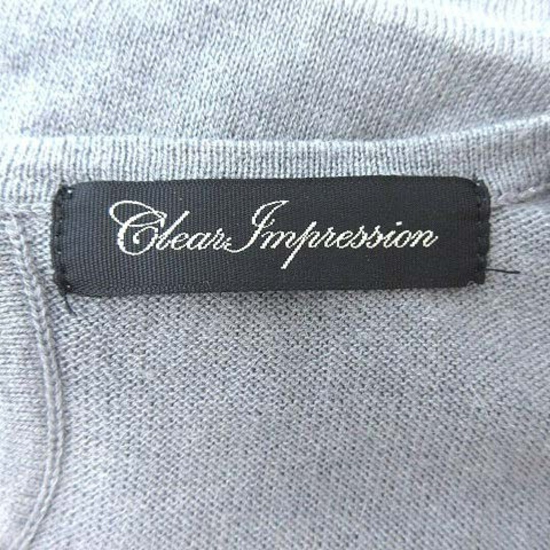 CLEAR IMPRESSION(クリアインプレッション)のクリアインプレッション カーディガン 長袖 カットソー 半袖 3 グレー レディースのトップス(アンサンブル)の商品写真