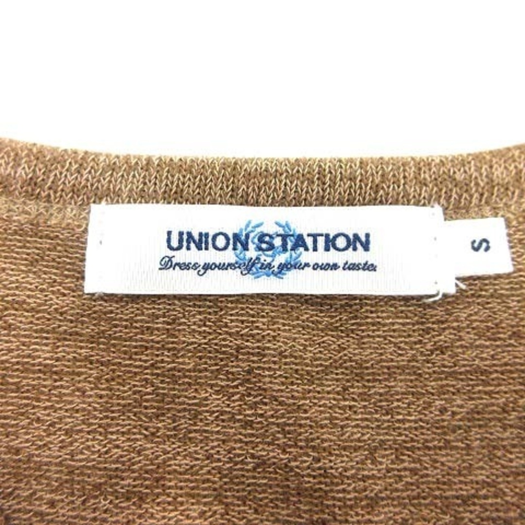 UNION STATION(ユニオンステーション)のUNION STATION Tシャツ カットソー Vネック 長袖 S 茶 /YK メンズのトップス(Tシャツ/カットソー(七分/長袖))の商品写真