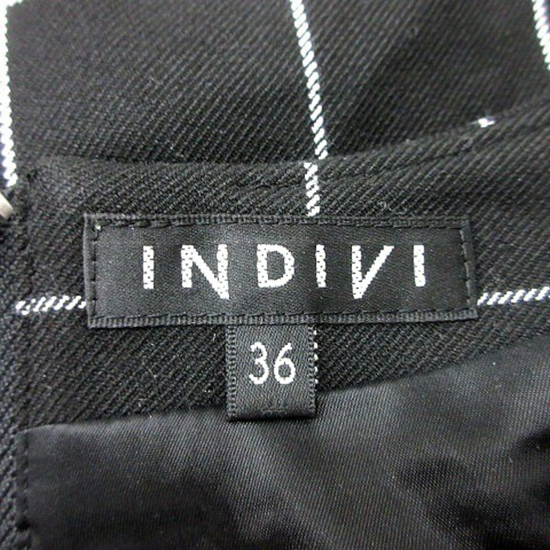 INDIVI(インディヴィ)のインディヴィ INDIVI ブラウス チェック 長袖 36 黒 ブラック /MN レディースのトップス(シャツ/ブラウス(長袖/七分))の商品写真