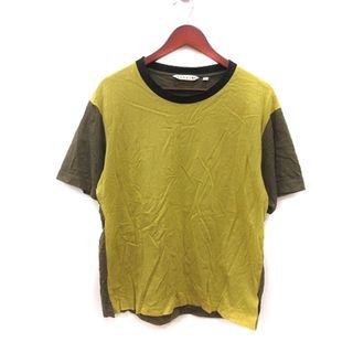 マルニ(Marni)のマルニ ユニクロ Tシャツ カットソー クルーネック 半袖 L 黃 カーキ(Tシャツ/カットソー(半袖/袖なし))