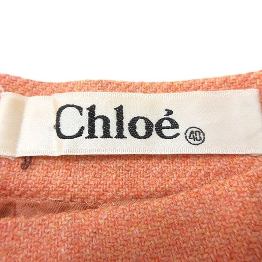 Chloe(クロエ)のクロエ CHLOE タイトスカート ひざ丈 ウール 40 オレンジ /MN レディースのスカート(ひざ丈スカート)の商品写真