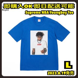 L 青 シュプリーム NBAヤングボーイ Tシャツ NBA Youngboy-