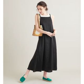 ビューティアンドユースユナイテッドアローズ(BEAUTY&YOUTH UNITED ARROWS)のBY バックVカット キャミワンピース ウォッシャブル(ロングワンピース/マキシワンピース)