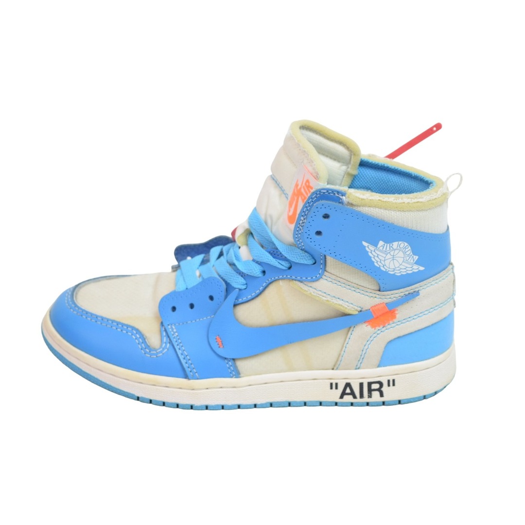 AIR JORDAN 1 X OFF-WHITE NRG オフホワイト エアジョーダン1 パウダー ノースカロライナ スニーカー AQ0818-148 美品  53956