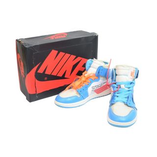 オフホワイト(OFF-WHITE)のAIR JORDAN 1 X OFF-WHITE NRG オフホワイト エアジョーダン1 パウダー ノースカロライナ スニーカー AQ0818-148 美品 中古 53956(ブーツ)