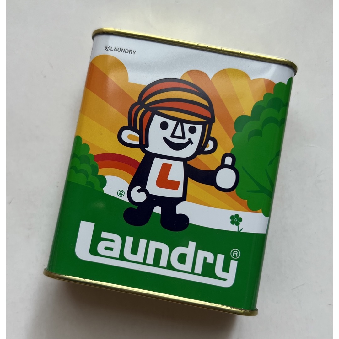 LAUNDRY(ランドリー)の未使用　LAUNDRY ドロップ 缶ケース ランドリーボーイ ガール インテリア エンタメ/ホビーのおもちゃ/ぬいぐるみ(キャラクターグッズ)の商品写真