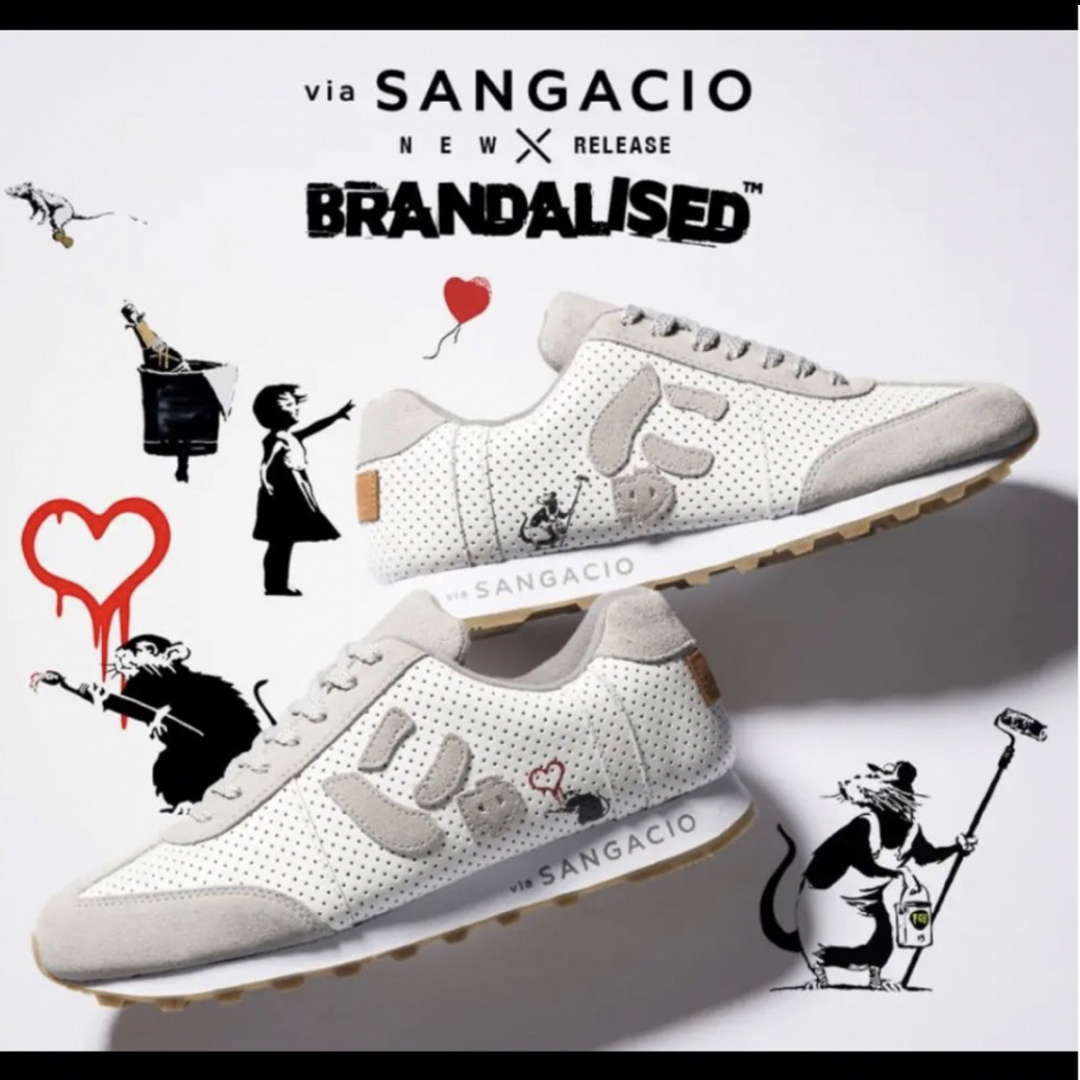 sangacio にゅ ニューバランス バンクシーコラボ 28cm - スニーカー