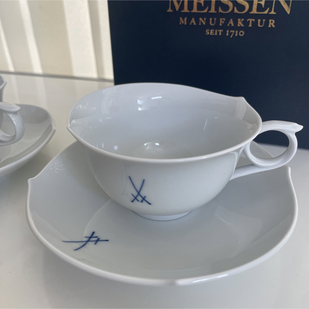 新品未使用!マイセン 剣マーク カップ&ソーサー 2客セット-www
