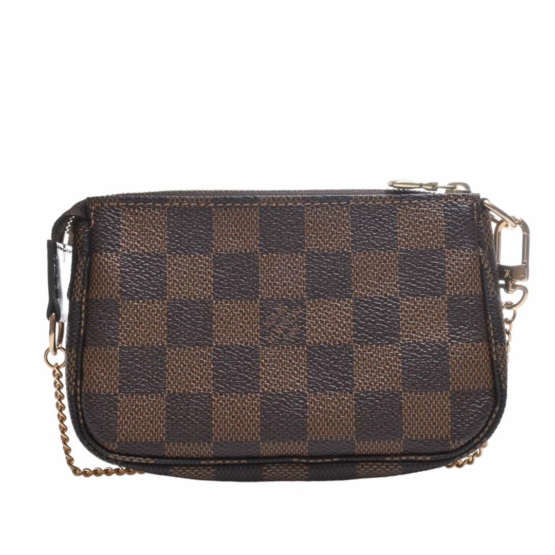 【中古】LOUIS VUITTON ルイヴィトン ダミエ ミニ ポシェットアクセソワール ポーチ N58009 ブラウン by