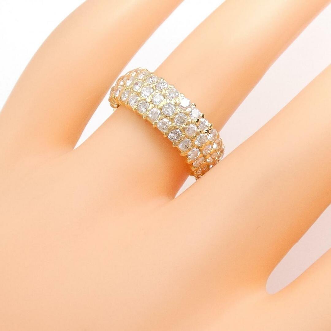 K18YG パヴェ ダイヤモンド リング 2.00CT