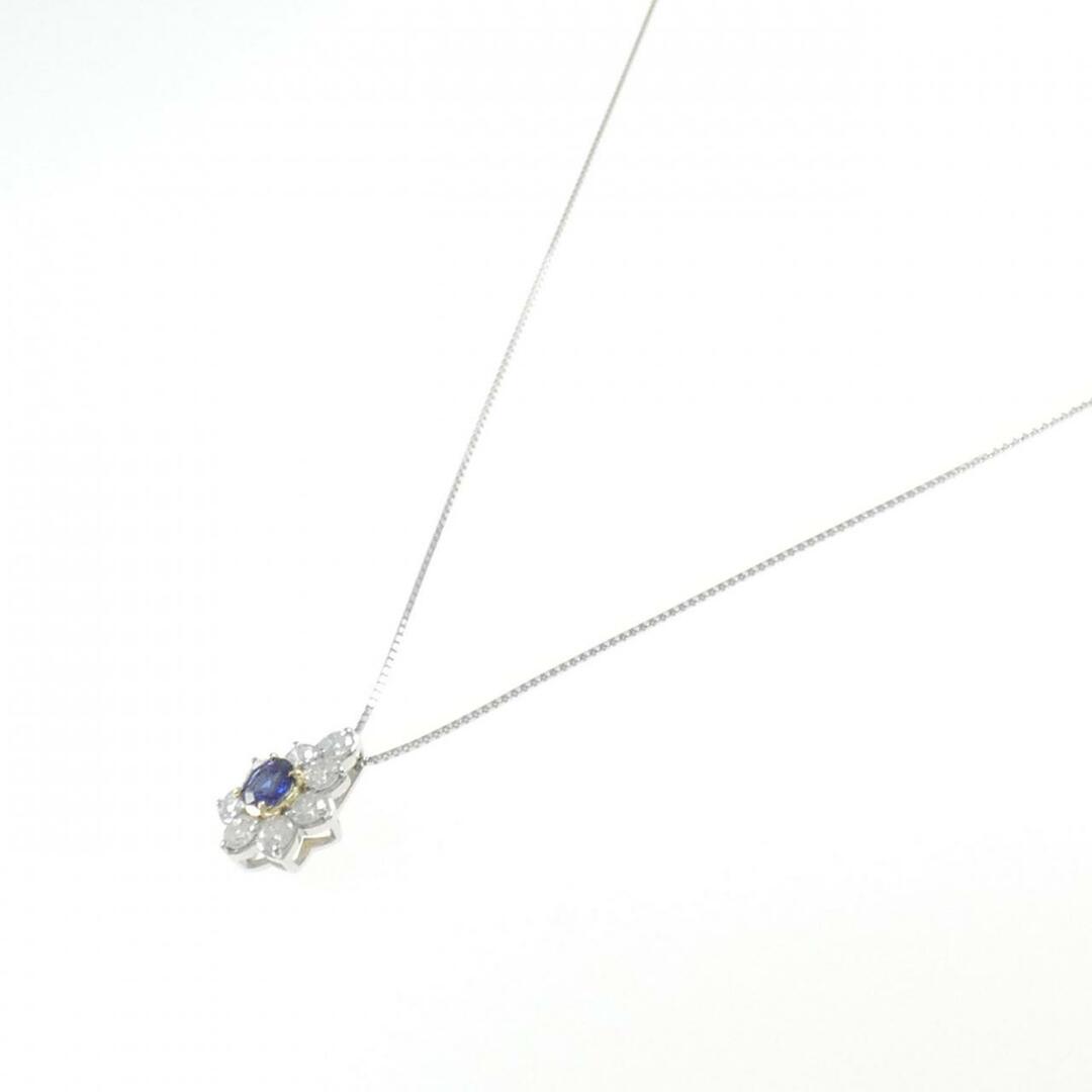 PT/K18YG サファイヤ ネックレス 0.48CT