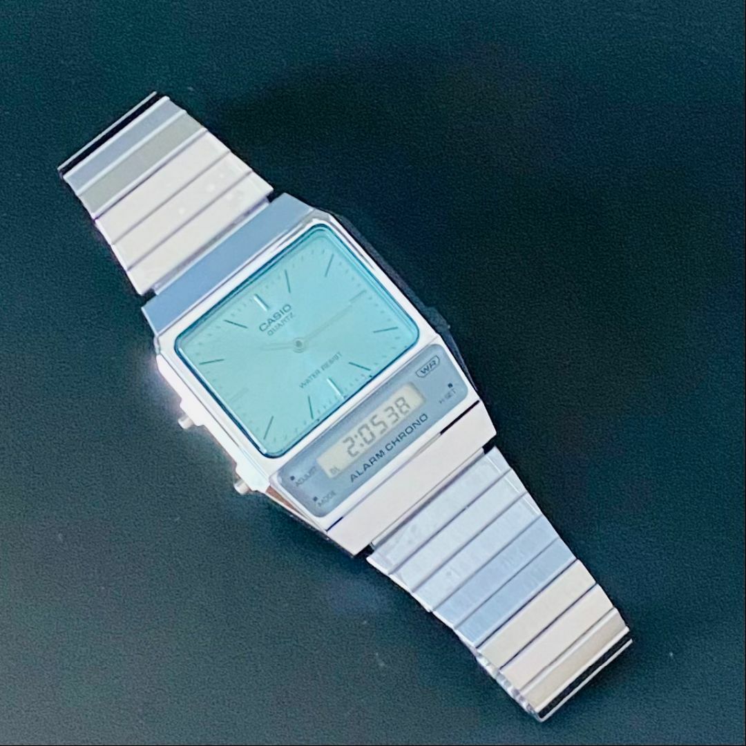 【高級時計 カシオ】新品 CASIO クォーツ アナログ デジタル 腕時計
