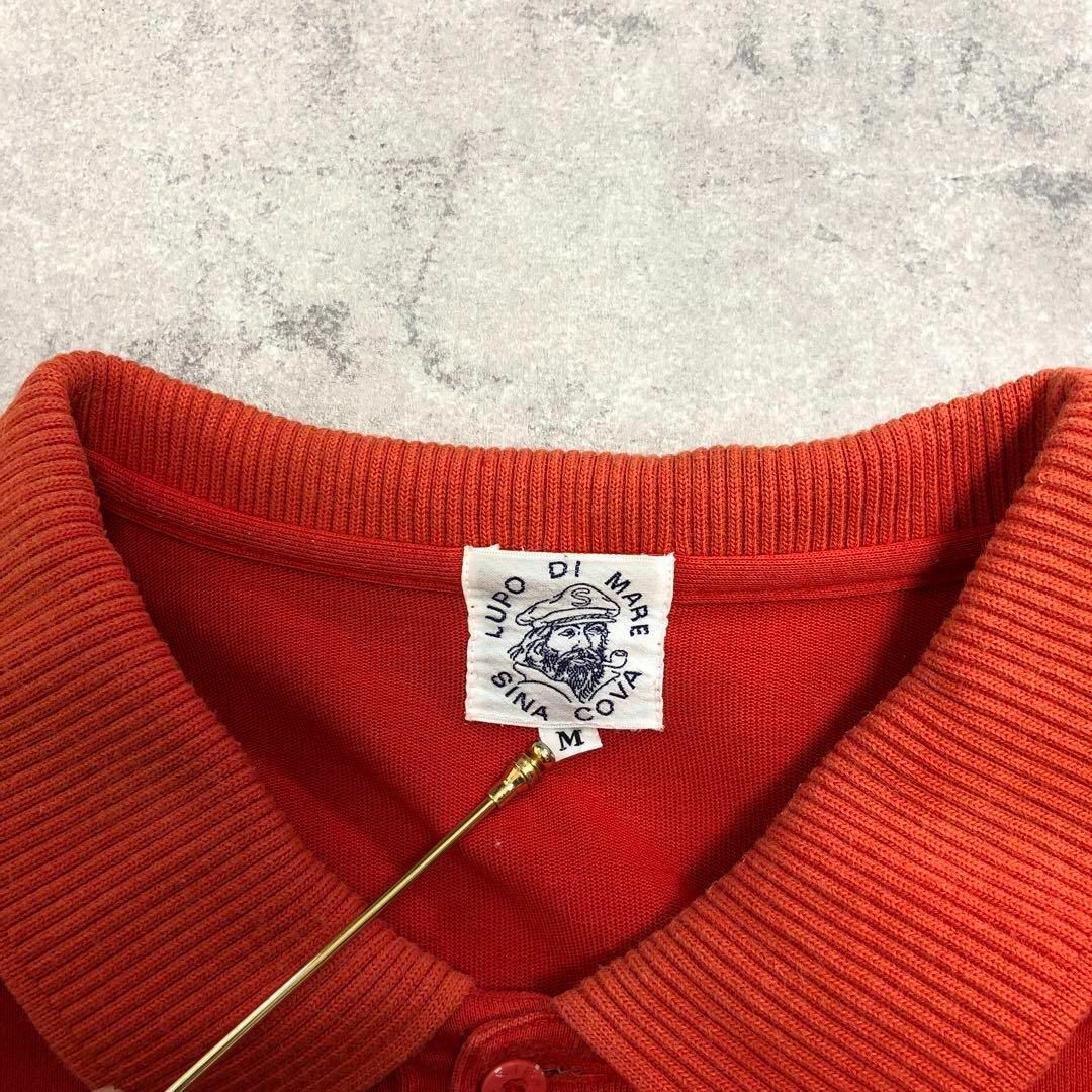 lupo di mare 80s ヴィンテージ 刺繍ロゴ プリントポロシャツ M メンズのトップス(ポロシャツ)の商品写真