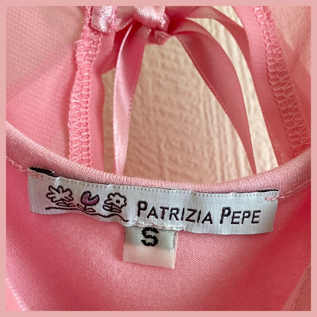 PATRIZIA PEPE(パトリツィアペペ)の【Patrizia Pepe】ノースリーブシフォントップス  S 135 キッズ/ベビー/マタニティのキッズ服女の子用(90cm~)(Tシャツ/カットソー)の商品写真