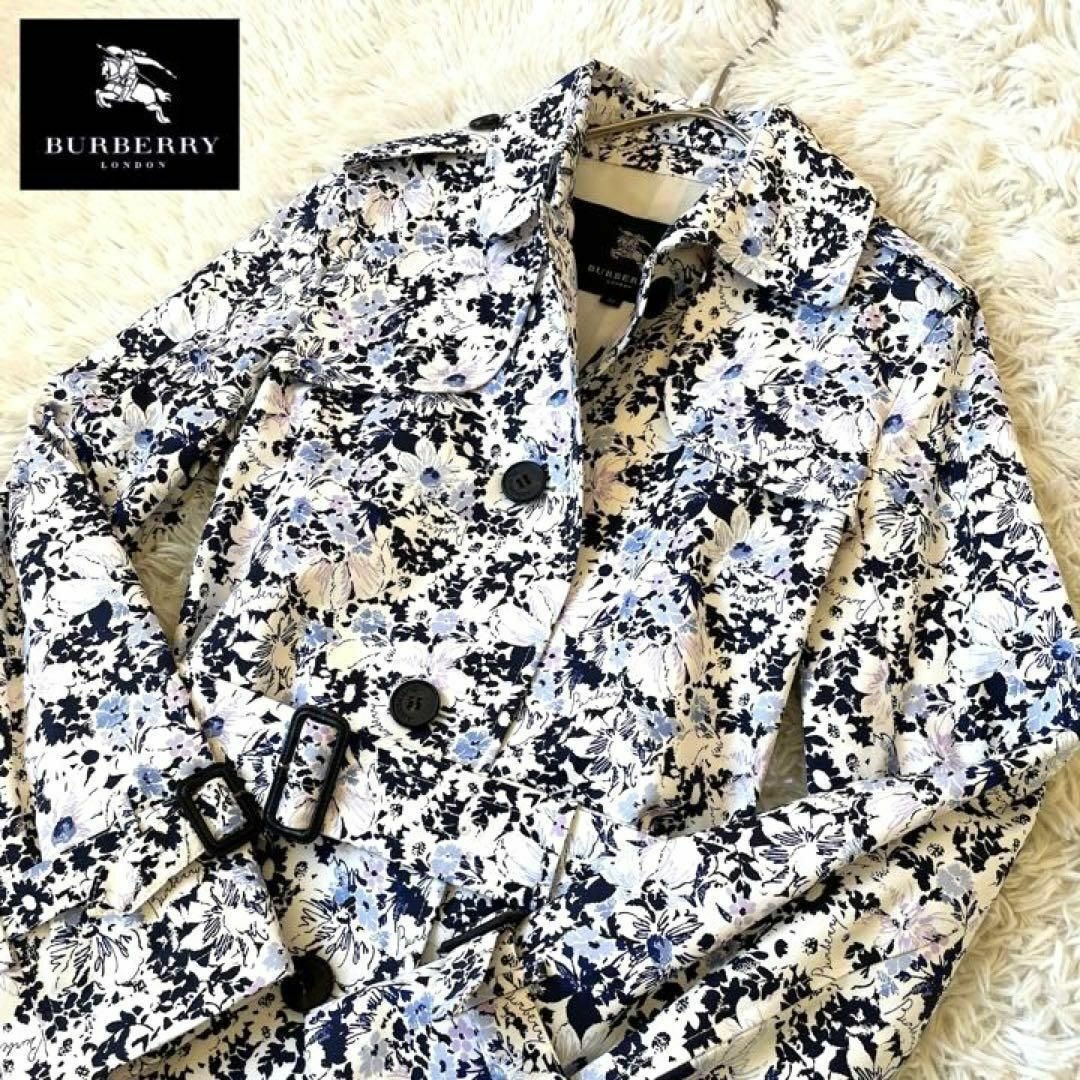 BURBERRY - 希少/極美品✨バーバリーロンドン✨花柄 ステンカラー