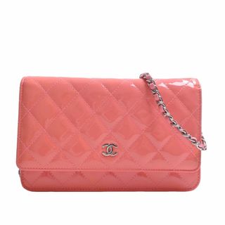 シャネル CHANEL スモールウォレット マトラッセ A81900 二つ折り財布 キャビアスキン ピンク/083814