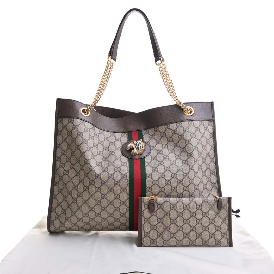 Gucci - 【中古】Gucci グッチ ラジャ GGスプリーム レザー ラージ