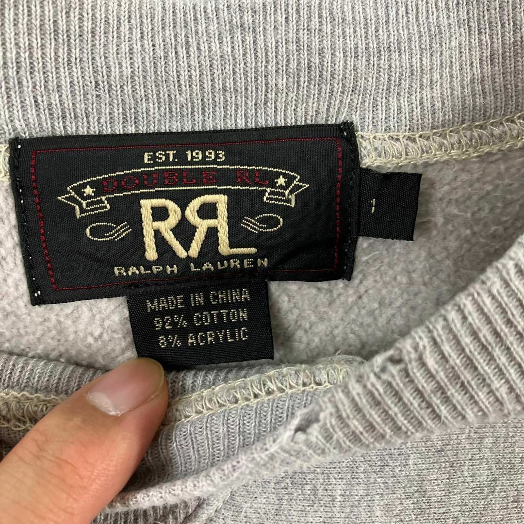 RRL ラルフローレン ショールカラー 霜降りグレー 裏起毛 スウェット