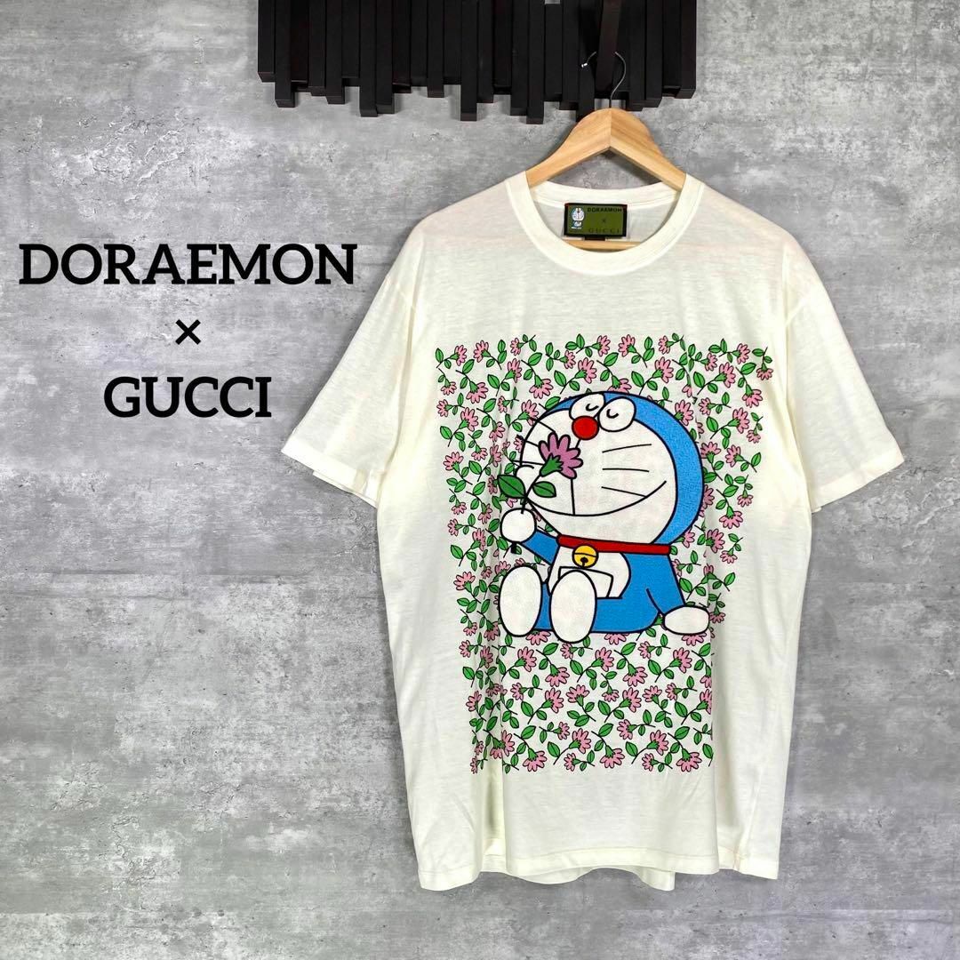 GUCCI × DORAEMON』グッチ ドラえもん (L) 花柄Tシャツ-