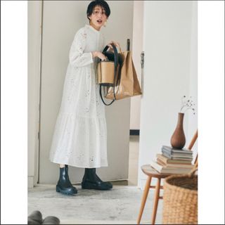 ボタニカル柄【ザラ】ZARA オシャレ刺繍アジアン総柄ワンピース XS 青×緑