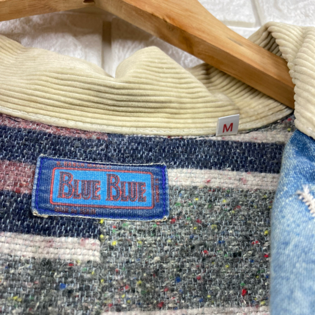 BLUE BLUE(ブルーブルー)の美品　blue blue ブルーブルー　ブランケット付き　カバーオールジャケット メンズのジャケット/アウター(Gジャン/デニムジャケット)の商品写真