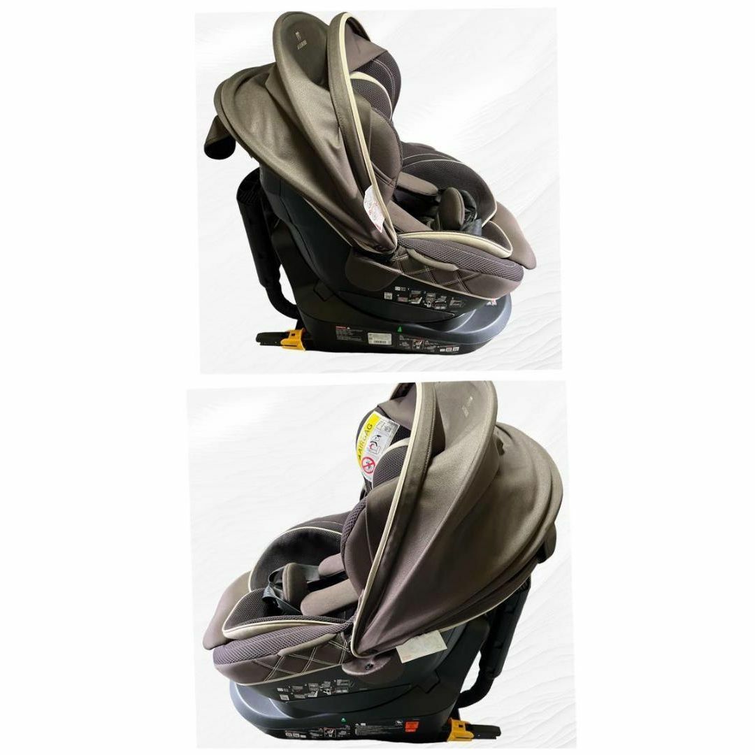 美品】エールベベ クルット4グランス カームブラウン ISOFIX-