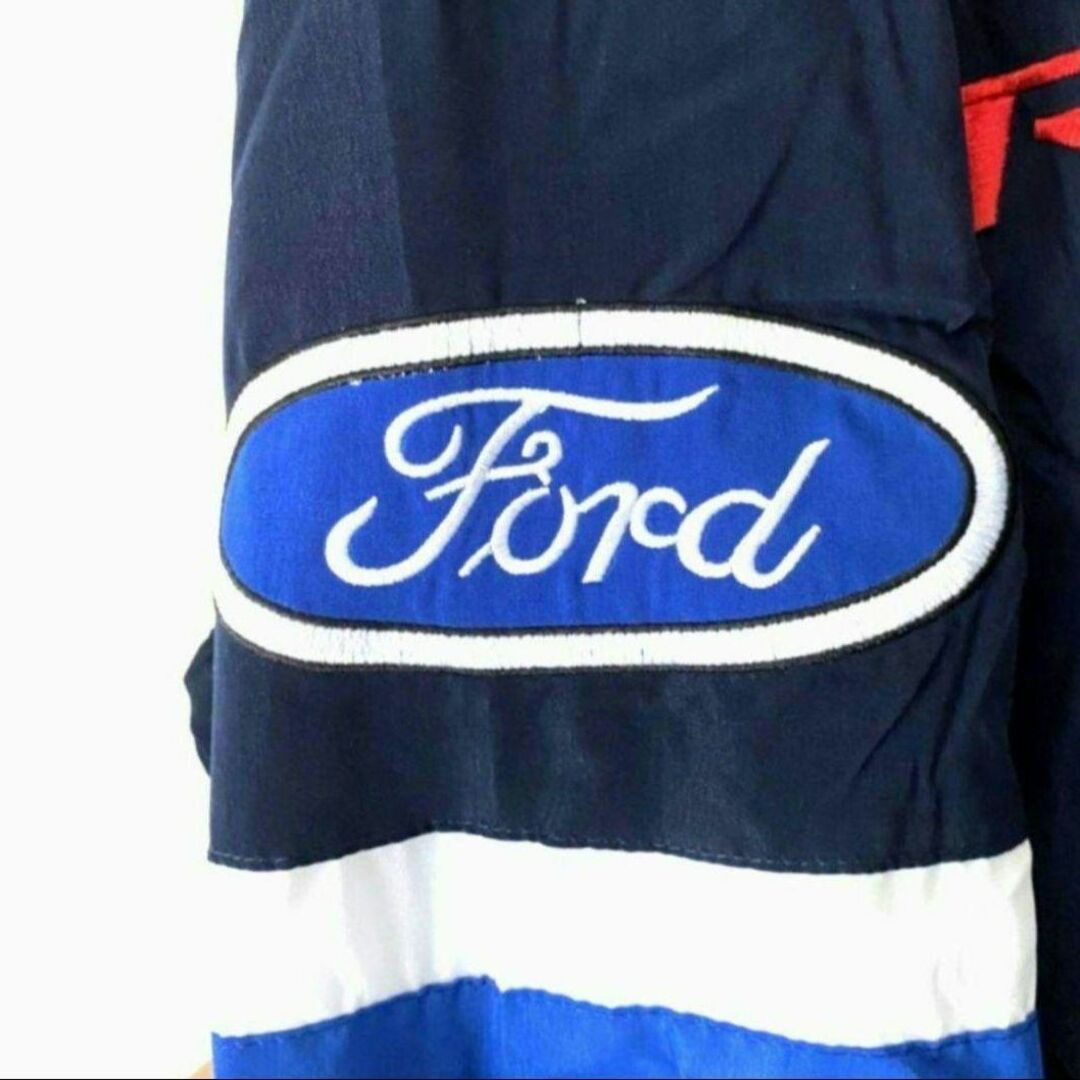 FORDフォードレーシングジャケットブルゾン刺繍ブルーXL.