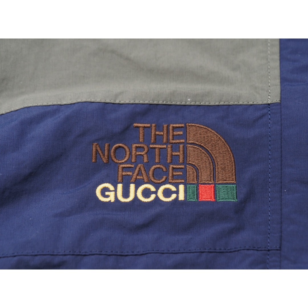 Gucci(グッチ)の極美品 GUCCI×THENORTHFACE グッチ ザノースフェイス パンツ ネイビー カーキ シルバー金具 サイズL 663766 ZLF8Z 中古 53868 レディースのパンツ(カジュアルパンツ)の商品写真