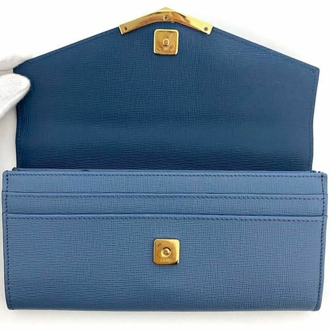 FENDI - フェンディ 二つ折り 長財布 ブルー ライトブルーの通販 by