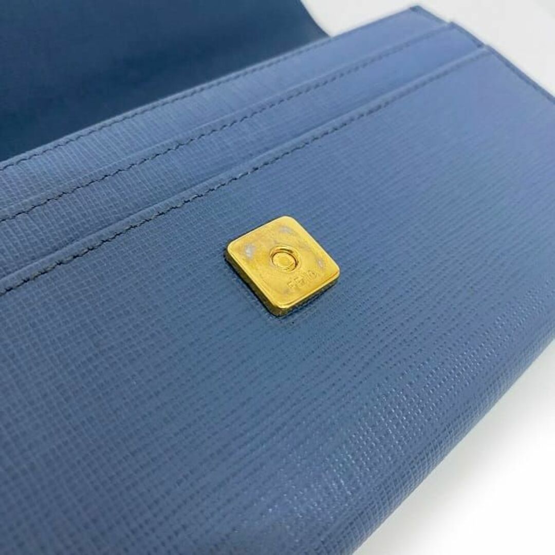 FENDI - フェンディ 二つ折り 長財布 ブルー ライトブルーの通販 by