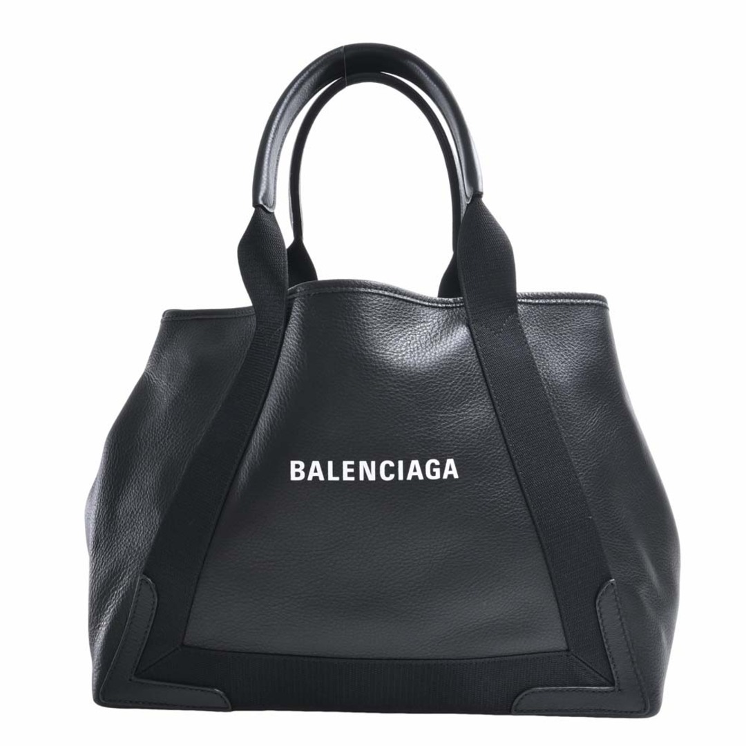 Balenciaga バレンシアガ レザー ネイビー カバM トートバッグ 581292 ブラック by