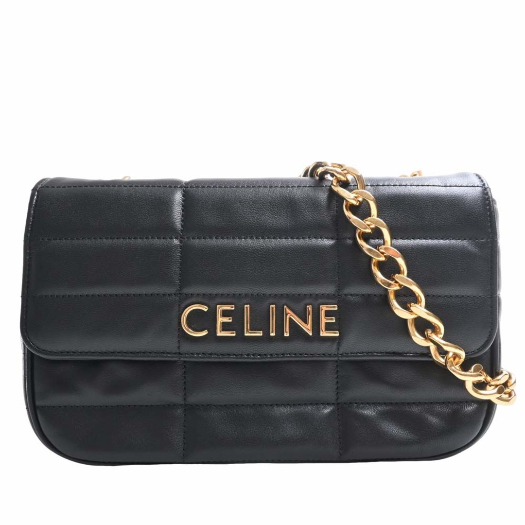 CELINE セリーヌ チェーンショルダーバッグ マトラッセ モノクローム