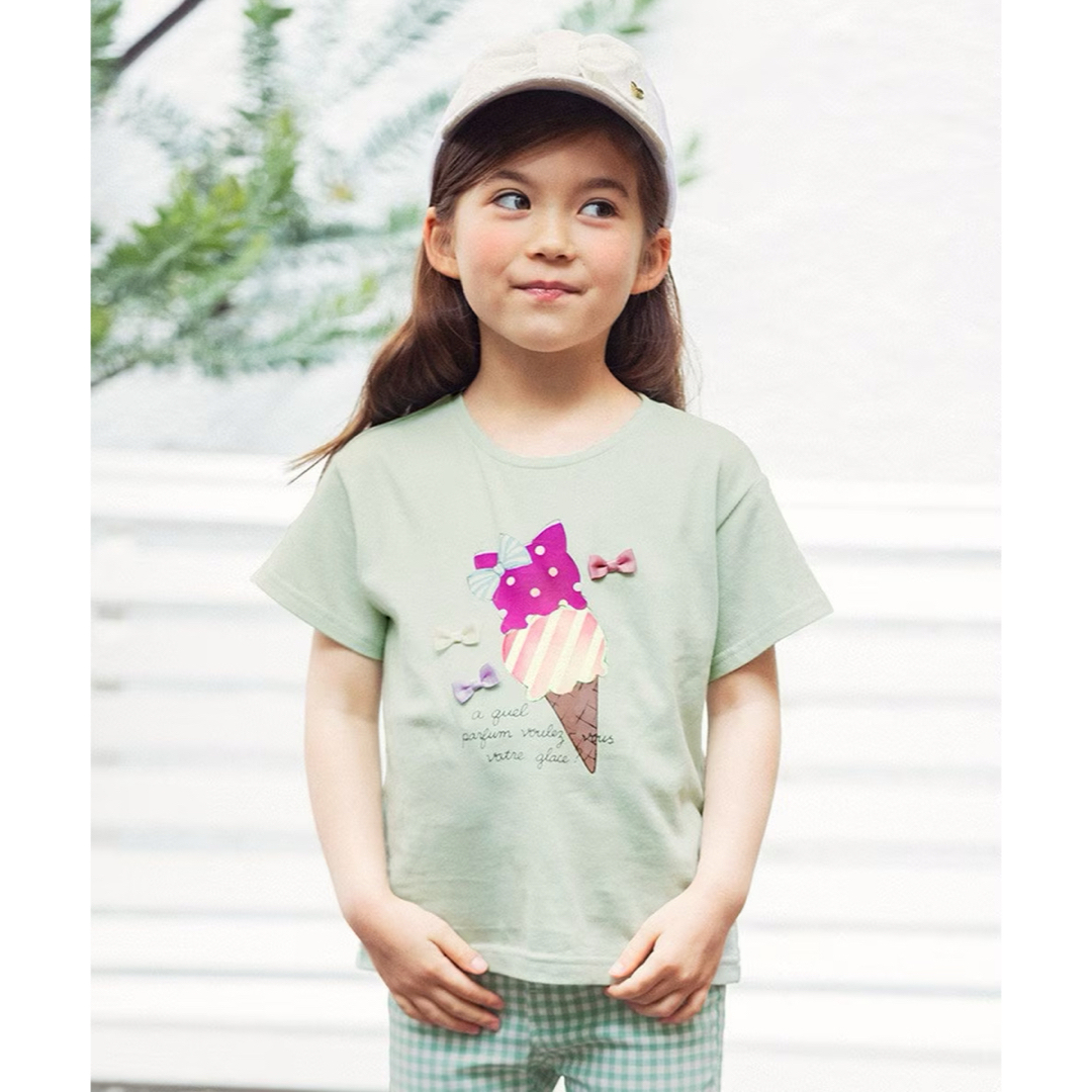 エニィファム ミラクル プリント Tシャツ ねこ アイス 120~130~140-