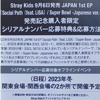 Stray Kids 1st EP シリアル応募券1枚(K-POP/アジア)