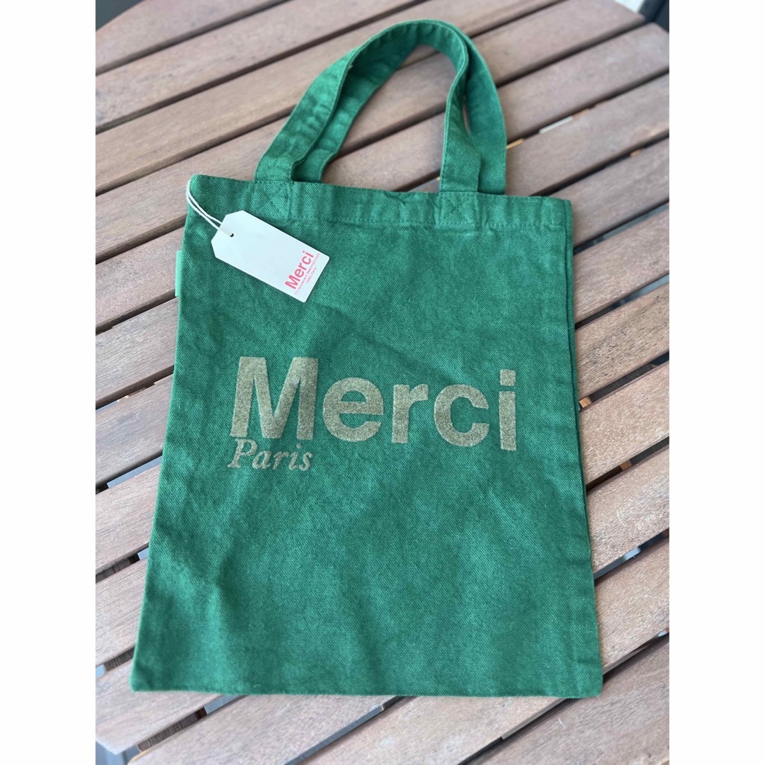 新品タグ付き　Merci ミニバッグ　グリーン