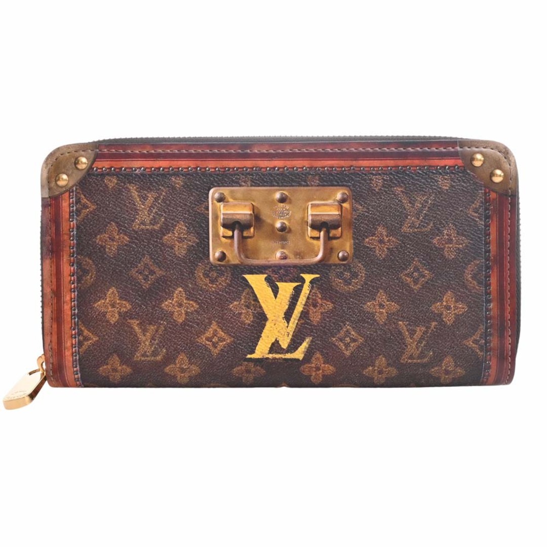 LOUIS VUITTON ルイヴィトン モノグラム トロンプルイユ ジッピー ウォレット ラウンドファスナー 長財布 M52746 ブラウン by