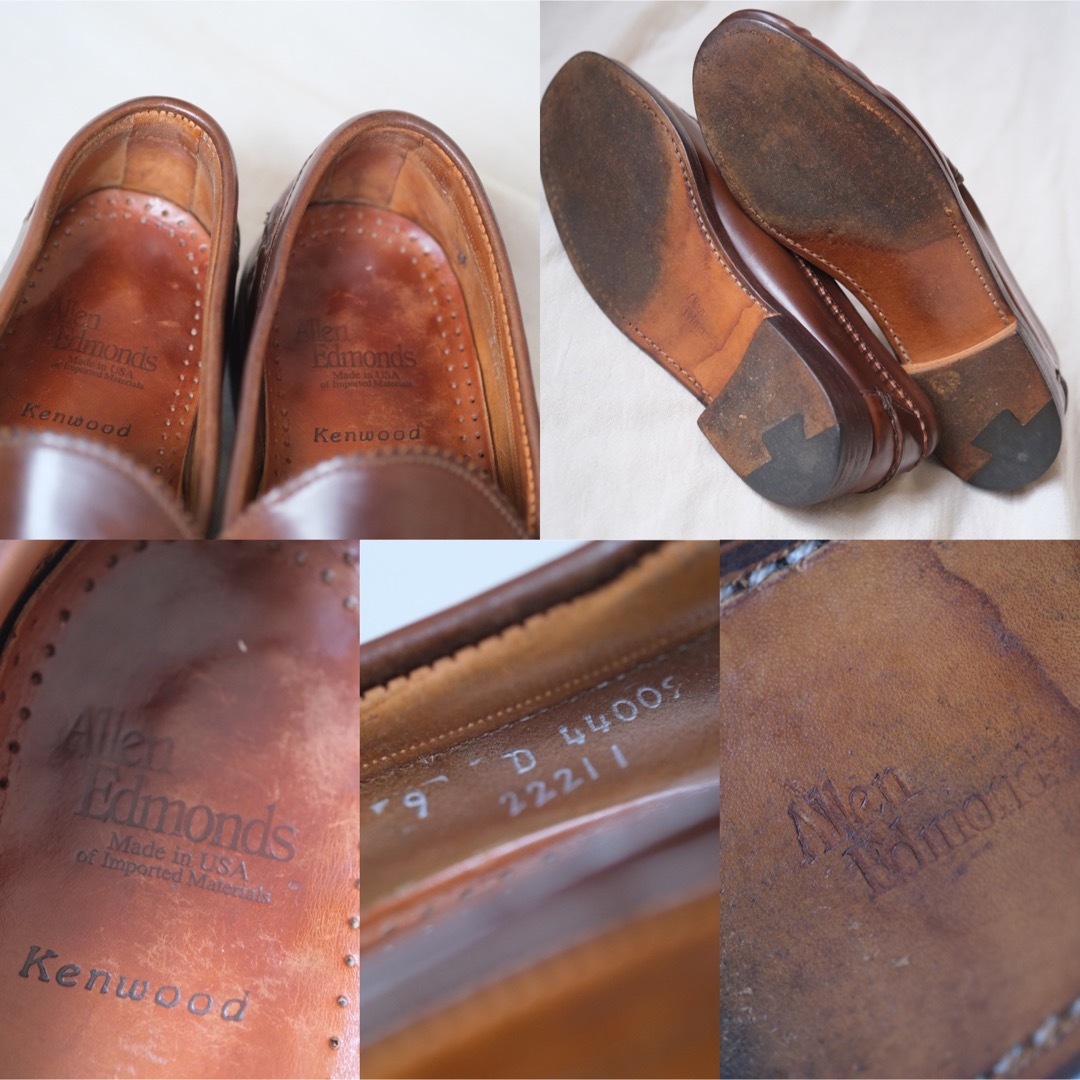 超希少AllenEdmonds Kenwoodレアコードバンコインローファー9D