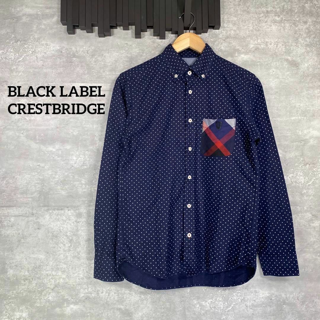 BLACK LABEL CRESTBRIDGE(ブラックレーベルクレストブリッジ)の『ブラックレーベル クレストブリッジ』 (1) ボタンダウンシャツ / ドット柄 メンズのトップス(シャツ)の商品写真