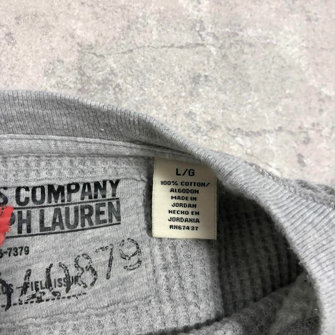 POLO RALPH LAUREN(ポロラルフローレン)のラルフローレン ポロジーンズ サーマルロンＴ グレー サイズL ミリタリー メンズのトップス(Tシャツ/カットソー(七分/長袖))の商品写真