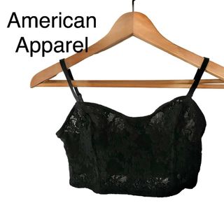 アメリカンアパレル(American Apparel)のAmerican Apparel レース ビスチェ ブラック(キャミソール)