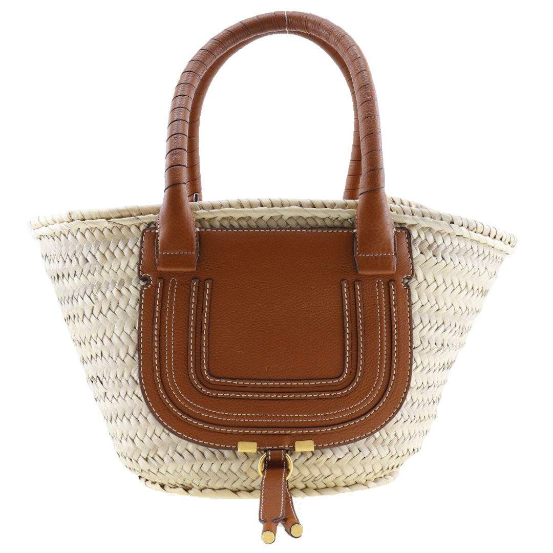 Chloe - 【Chloe】クロエ マーシー カゴバッグ ラフィア×カーフ タン