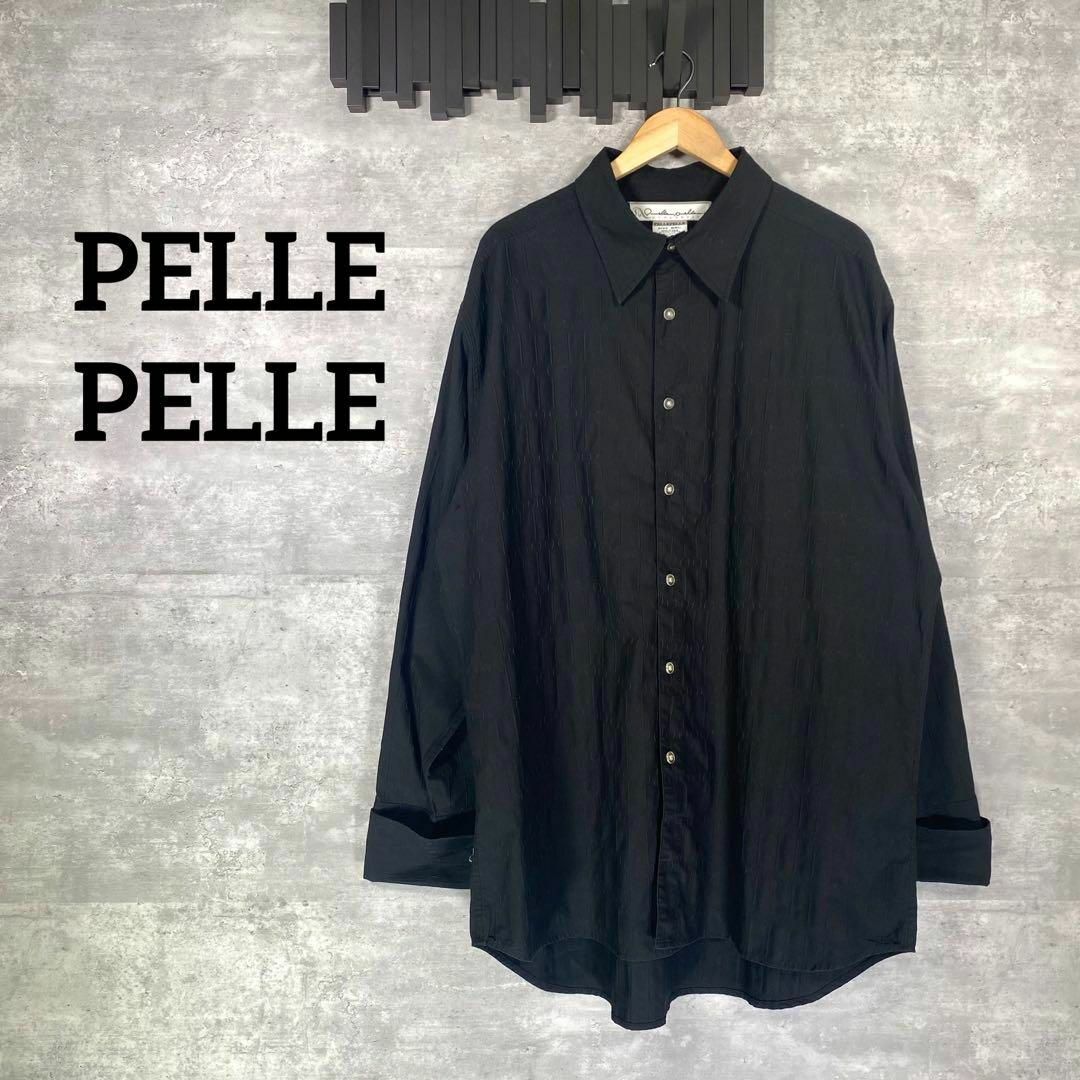 PELLE PELLE』ペレペレ (XXL) オーバーサイズ長袖シャツ-