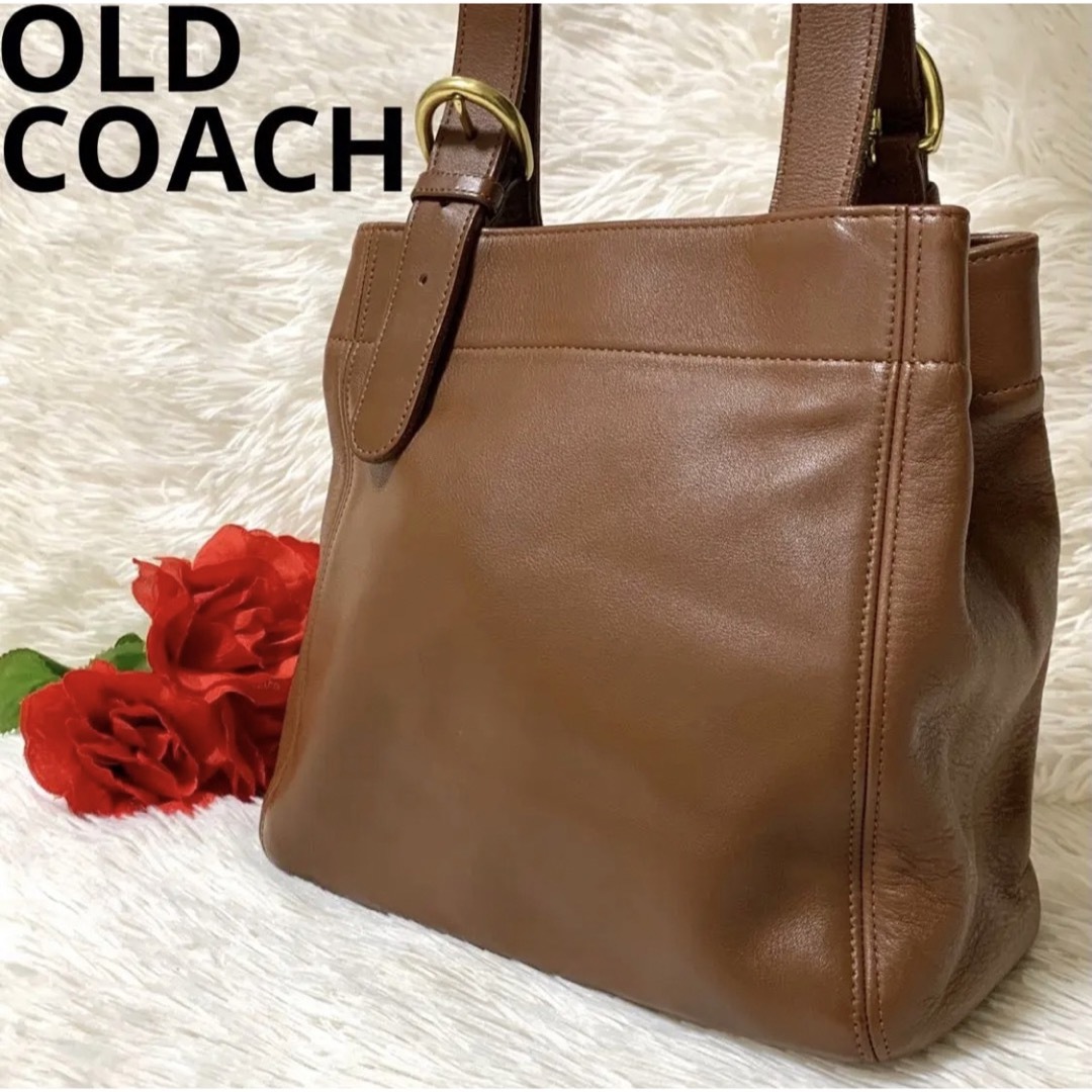 COACH オールドコーチ　トートバッグ　ショルダー　4157　オールレザーブランドリンク