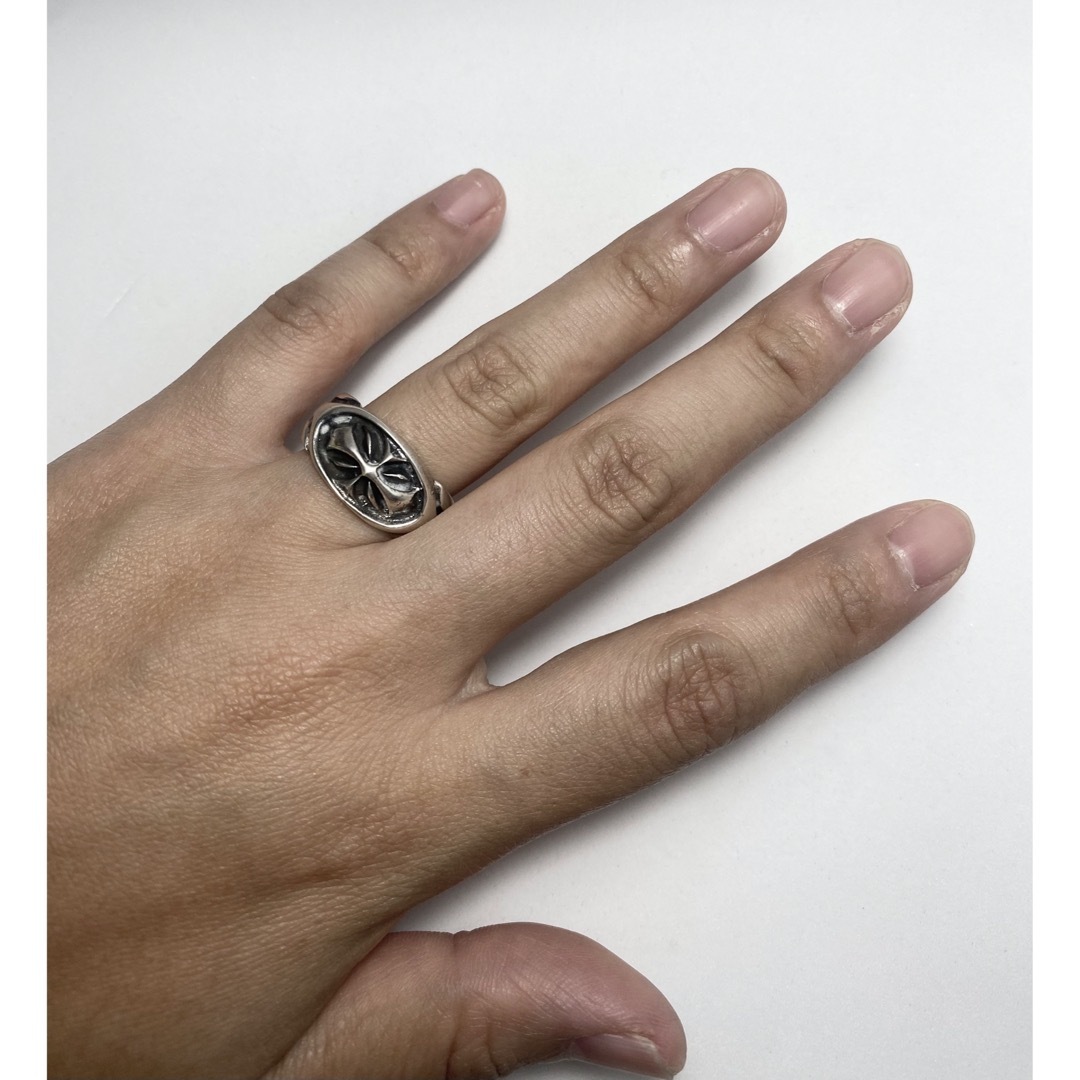 シルバー925リング クロス　十字架　百合　銀　指輪　silver925 m三 メンズのアクセサリー(リング(指輪))の商品写真