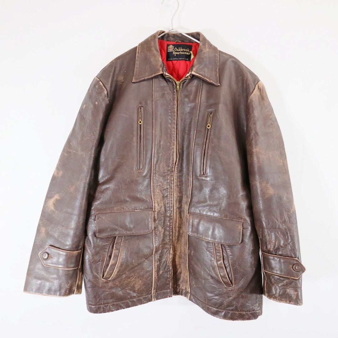 60'SOAKBROOKSPORTSWEARBIKERLEATHERJACKET