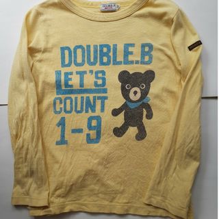 ダブルビー(DOUBLE.B)のミキハウス　ダブルB　かすれプリント　長袖Tシャツ　120cm　バックプリント有(Tシャツ/カットソー)