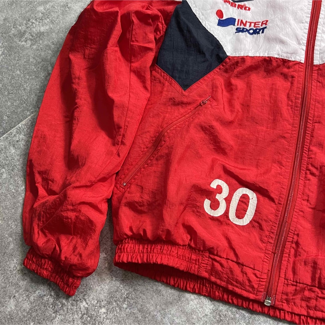 UMBRO　アンブロ　スウェット　90s　赤色　レッド　デカロゴ　ワンポイント