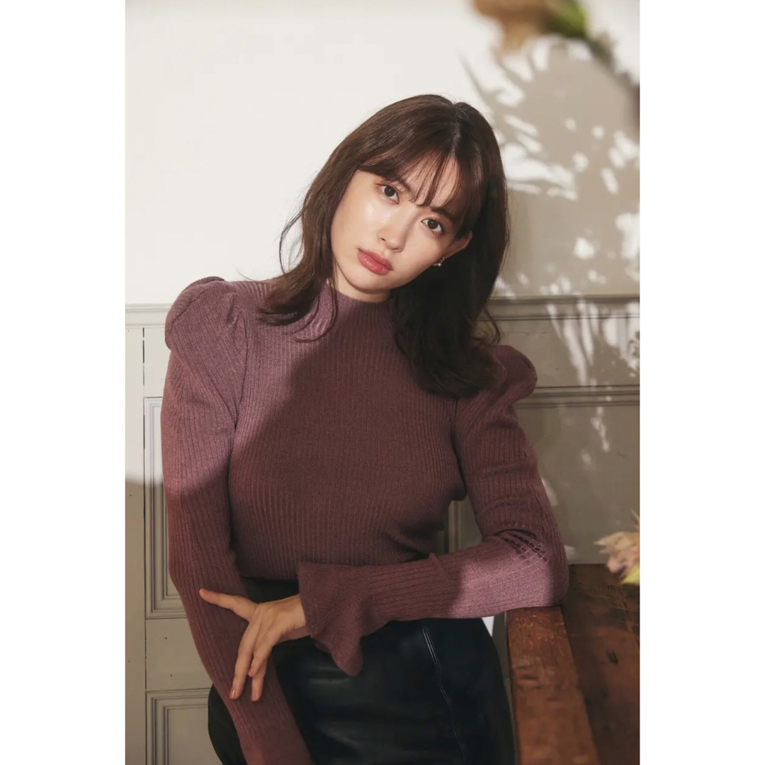 herlipto Volume Sleeve Rib Knit Top | フリマアプリ ラクマ